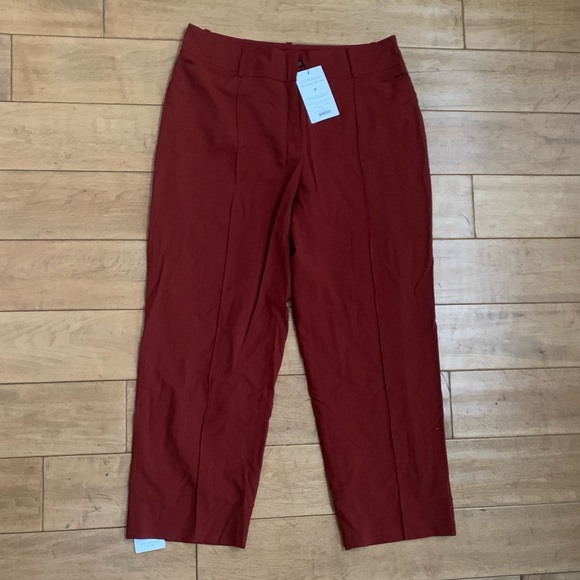 NWT MM LaFleur Chester Pant Fine Wool Rust 12 - Picture 2 of 4